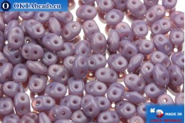 Superduo alabaster lilac (21010) 2,5x5mm, 10g SD092