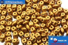 Superduo metallic gold matte (K0173) 2,5x5mm, 10g