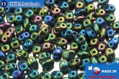 Superduo green iris (21455JT) 2,5x5mm, 10g