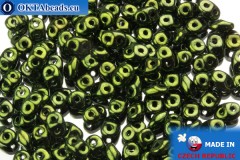 Superduo green metallic (LK23980) 2,5x5mm, 10g