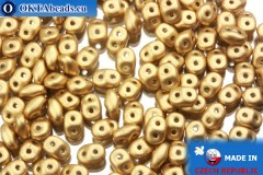 Superduo gold matte (K0171) 2,5x5mm, 10g