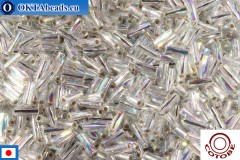 COTOBE Beads Twisted bugle Crystal AB (09421) 6mm, 10g