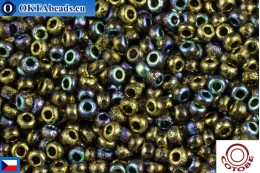 COTOBE Beads CZ Gold Etched Rainbow (04008) 11/0, 10гр CCR-11-04008