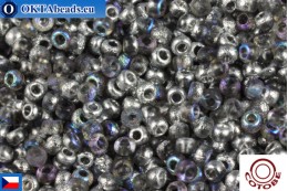 COTOBE Beads CZ Half Silver Etched Rainbow (04014) 11/0, 10gr CCR-11-04014