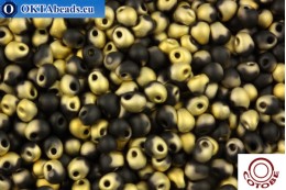 COTOBE Beads Drops Black and Gold Mat (J103) 3,4mm CTBJ103