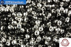 COTOBE Beads Drops Black and Silver (J097) 3,4мм