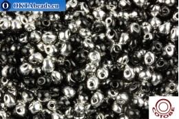COTOBE Beads Drops Black and Silver (J097) 3,4mm CTBJ097