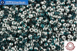 COTOBE Beads Emerald and Silver (J073) 11/0 CTBJ073