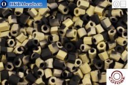 COTOBE Beads 2cut Black and Gold Mat (05010M) 11/0, 10g CJC-11-05010M