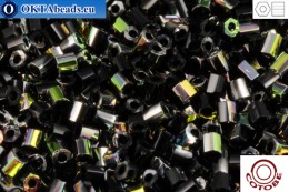 COTOBE Beads 2cut Black and Vitrail (08010) 11/0, 10g CJC-11-08010