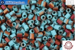 COTOBE Beads 2cut Turquoise and Sunrise Mat (07110M) 11/0, 10g CJC-11-07110M