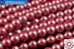 COTOBE Crystal Pearl Pearlescent Red 2mm, ~75pc