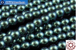 COTOBE Crystal Pearl Pearlescent Peacock Green 2mm, ~75pc