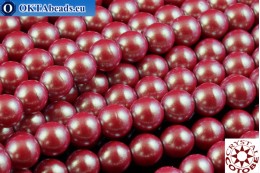 COTOBE Crystal Pearl Pearlescent Red 4mm, ~60pc