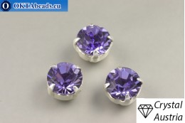 Sew on Austria chaton 1028 in set Tanzanite - Silver ss39/8,4mm, 1pc SW_chat_021