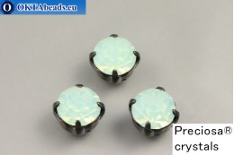 Sew on Preciosa chaton Maxima in set Chrysolite Opal - Black ss39/8,4mm, 1pc PR_chat_267