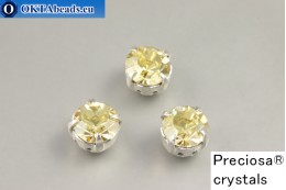 Sew on Preciosa chaton Maxima in set Crystal Blond Flare - Silver ss34/7,25mm, 1pc