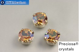 Sew on Preciosa chaton Maxima in set Crystal Celsian - Platina ss39/8,4mm, 1pc PR_chat_262