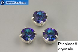 Sew on Preciosa chaton Maxima in set Crystal Heliotrope - Silver ss39/8,4mm, 1pc PR_chat_252