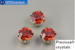 Sew on Preciosa chaton Maxima in set Crystal Red Flame - Platina ss39/8,4mm, 1pc