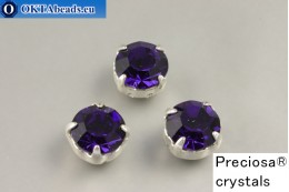 Sew on Preciosa chaton Maxima in set Purple Velvet - Silver ss39/8,4mm, 1pc