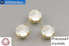 Sew on Preciosa chaton in set + COTOBE coating Crystal Matt - Gold ss39/8,4mm, 1pc