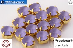 Sew on Preciosa chaton in set + COTOBE coating MAT Tanzanite - Gold ss16, 15pc