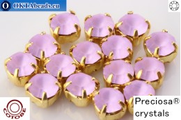 Sew on Preciosa chaton in set + COTOBE coating MAT Violet - Gold ss16, 15pc CT-PR-017