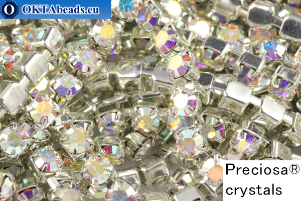 Strass chain Preciosa Crystal AB - ss16/4mm, 10cm – shop buy online seedbeads PR_rtz_037