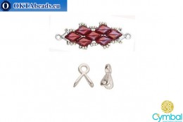 Triades bead ending antique silver plate for GemDuo 1pc CYM-002