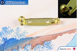 Jewellery brooch pin bar Japan Gold 28mm, 1pc JBP003
