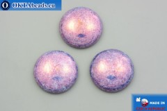 Czech glass cabochon lilac luster 25mm, 1pc