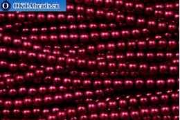 Czech glass pearls red (70020) 4mm, ~60pc 4-GPR003