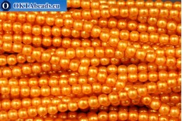 České voskové perle oranžový (70080) 4mm, ~60ks