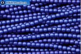České voskové perle modrý matný (70033M) 4mm, ~60ks