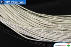 Smooth stiff gimp wire silver 1mm, 1m