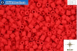 Matsuno Beads 2cut Opaque Red Frosted (735MA) 11/0, 10g 11C-MGB-735MA