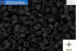 Matsuno Beads 2cut Opaque Black Frosted (748MA) 11/0, 10g 11C-MGB-748MA