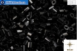 Matsuno Beads 2cut Opaque Black (748) 11/0, 10g 11C-MGB-748