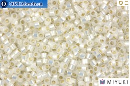 MIYUKI Beads Delica Gilt Lined White Opal 11/0 (DB221)