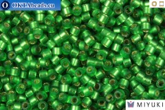 MIYUKI Beads Delica Semi Matte Silver Lined Medium Green 11/0 (DB688)