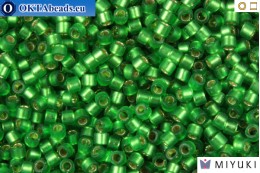 MIYUKI Beads Delica Semi Matte Silver Lined Medium Green 11/0 (DB688)