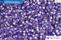 MIYUKI Beads Delica Semi Matte Silver Lined Purple 11/0 (DB694)
