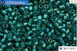 MIYUKI Beads Delica Sparkling Aqua Green Lined Tea AB (DB1769) 11/0 DB1769
