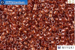 MIYUKI Beads Delica Sparkling Dark Amber Lined Crystal 11/0 (DB915) DB915