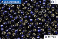 MIYUKI Beads DURACOAT Silver Line Dark Navy Blue (4282) 11/0, 10g