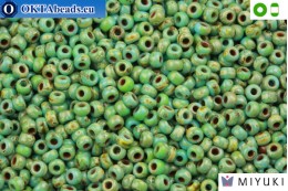 MIYUKI Beads Picasso Seafoam Green Matte (4514) 8/0