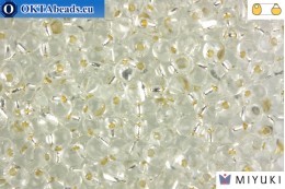MIYUKI Drop Beads Transparent Silver Lined Clear (1) DpM1