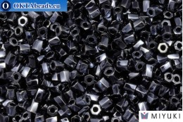 MIYUKI Twist Hex Cut Beads Hematite Metallic (451) 10/0, 10gr 10TW451