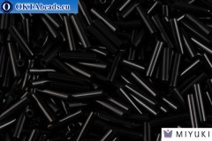 Miyuki Slender Тонкий Стеклярус Black (401) 1,3x6мм,5гр